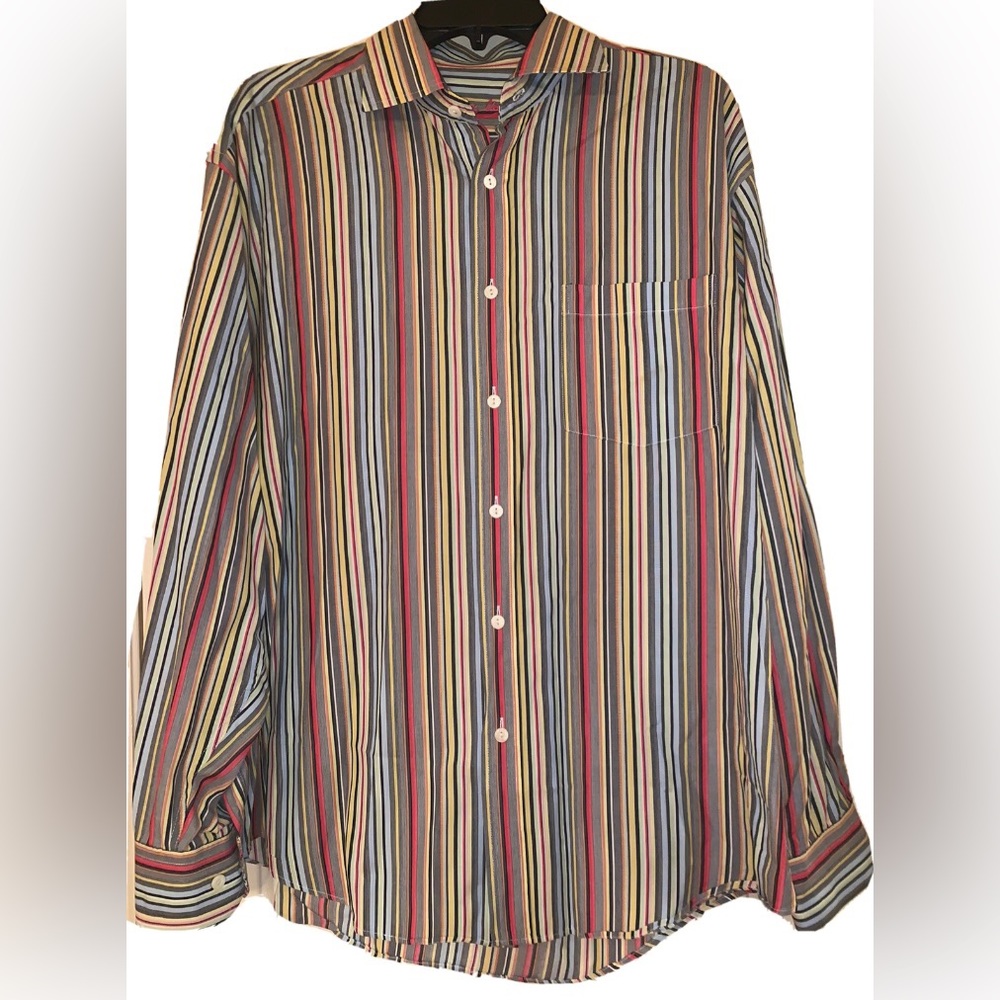 Vintage Bugatchi Uomo Button Down sz Large